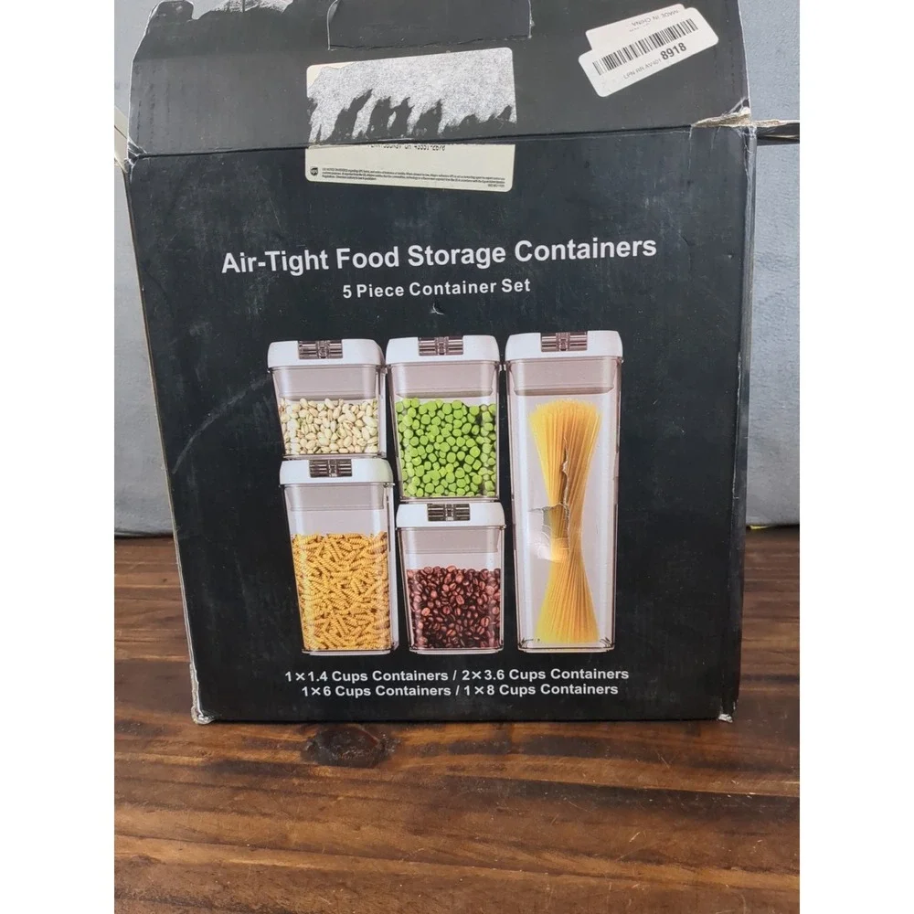 Air-Tight Storage Kitchen Containers 5 piece open box - Picture 1 of 4